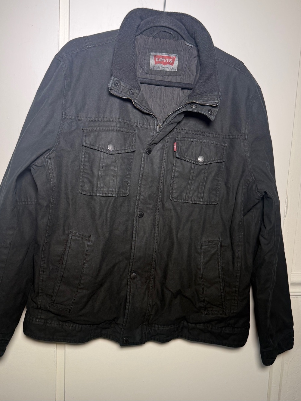 Levi's Utility Field Jacket Mens Large Full Zip and Snaps Pockets